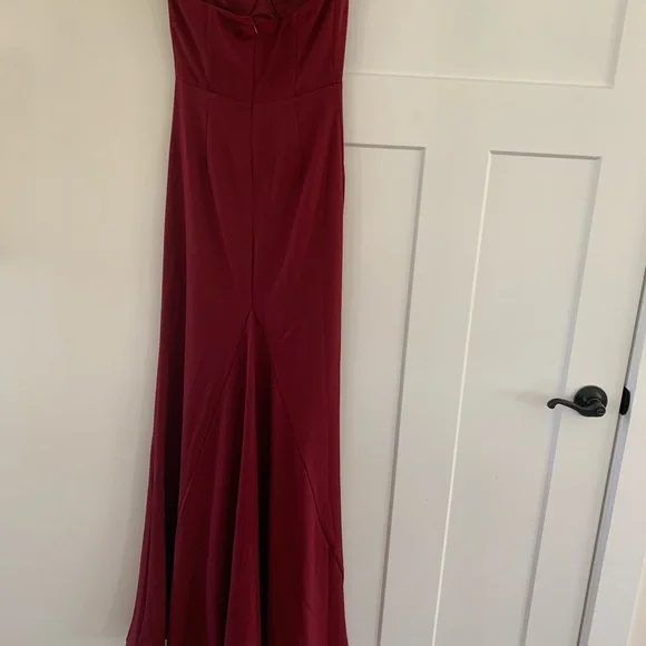 Lulus Infinity Burgundy Strapless Dress - Picture 6 of 6